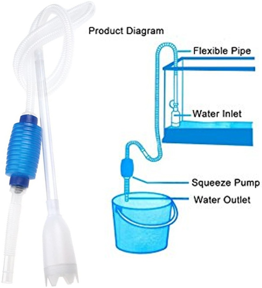 Jainsons Pet Products Aquarium Water Exchanger - Hand Syphon Pump to Drain  Replace Water with SGD-80 Magnetic Aquarium Cleaner Price in India - Buy  Jainsons Pet Products Aquarium Water Exchanger - Hand