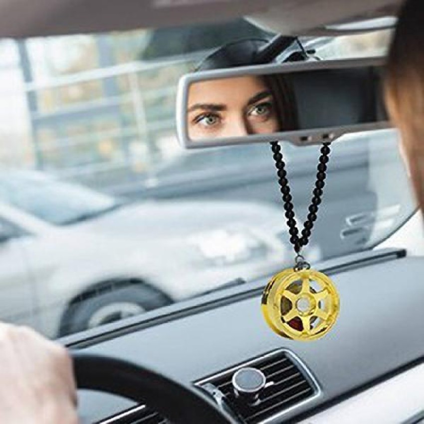 Buy Alotex Bling Golden Car Accessories for Women and Men Ball Ornament  Decor Pair of Hollow out Ball Car Rear View Mirror Charms Car Decoration  Cute Lucky Hanging Car Pendant(Golden) Online at