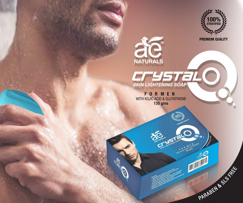 AE Naturals COMBO ON Crystal Q Skin Lightening Soap For Men Roop Sundar Glutta thione Face Wash 100ml