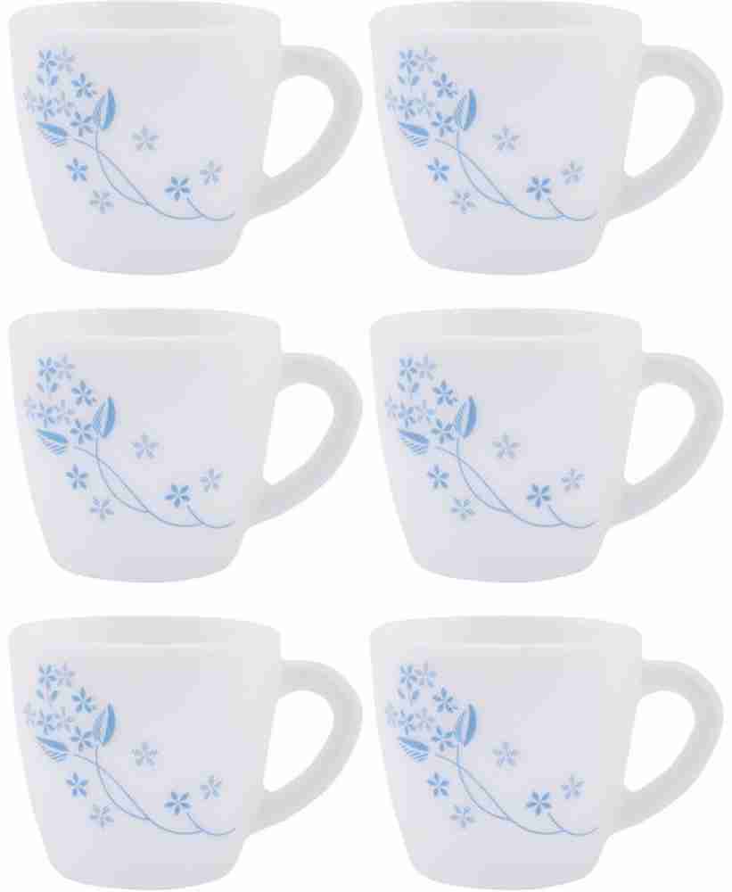 Cello Opalware Tea/Coffee Cup Medium (Set Of 6Pcs)