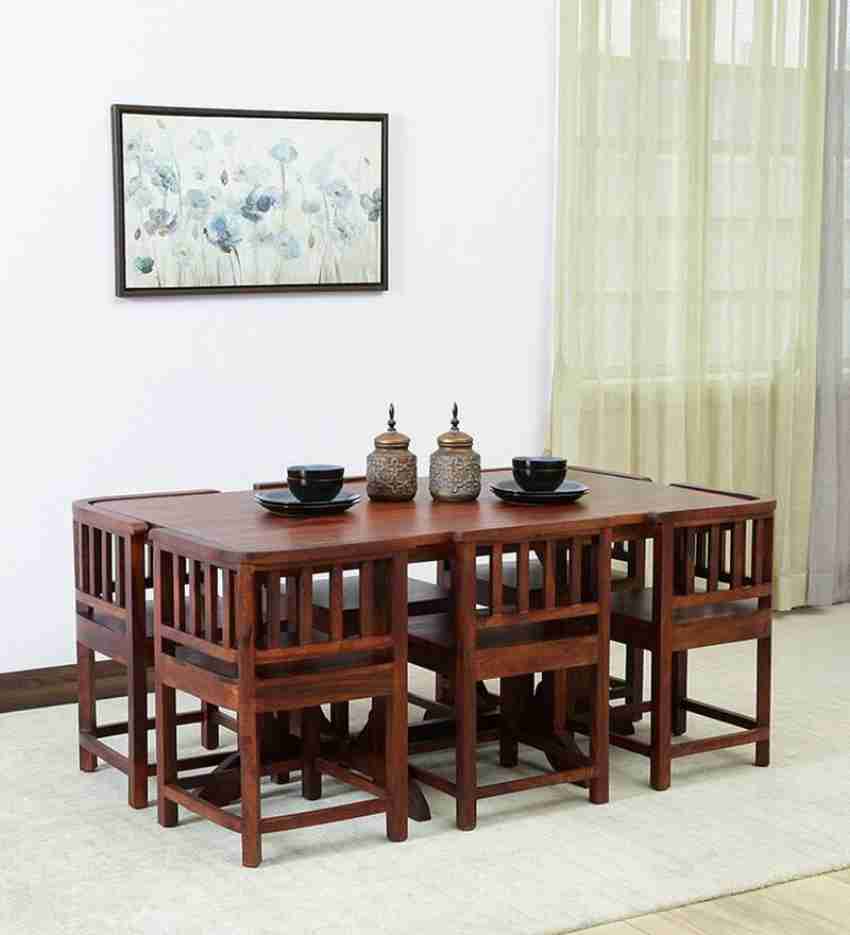 Compact dining table 6 outlet seater