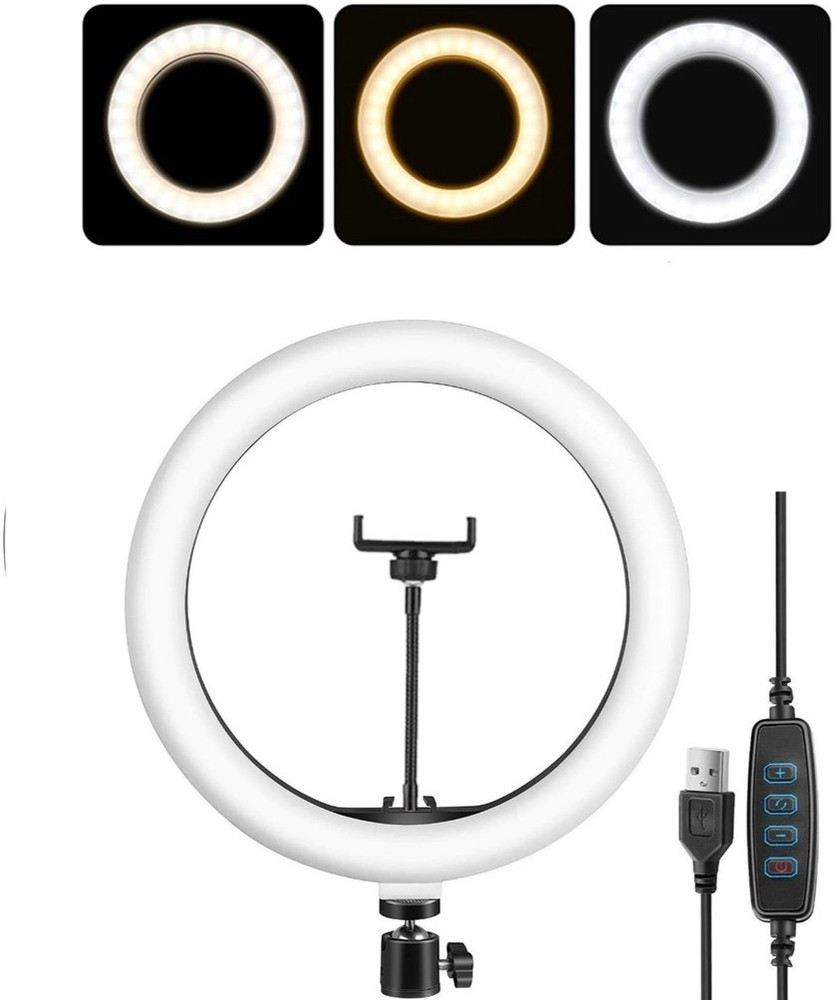 POZUB Big LED Selfie Ring Light Mobile Flash 10 Inche Beauty Selfie Makeup Ring Light Ring Flash POZUB Flipkart