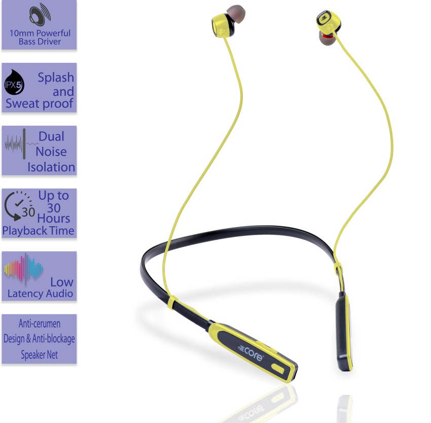 Casque audio Bluetooth IPx4 Sport - Jaune et Noir - NGS - Yellow • Neklan