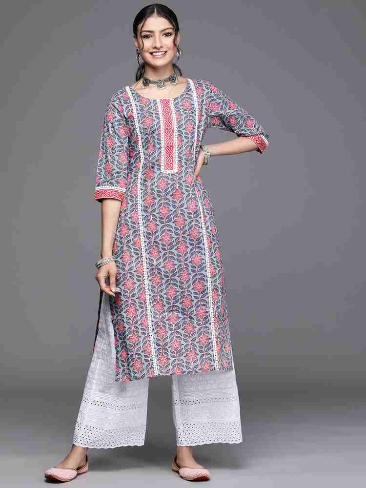 Libas women's best sale printed straight kurta