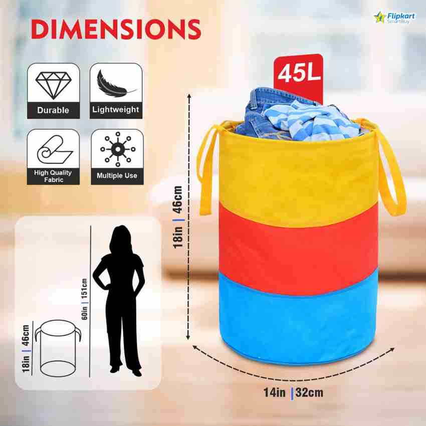 Flipkart SmartBuy 45 L Yellow, Red, Light Blue Laundry Bag - Buy Flipkart  SmartBuy 45 L Yellow, Red, Light Blue Laundry Bag Online at Best Price in  India