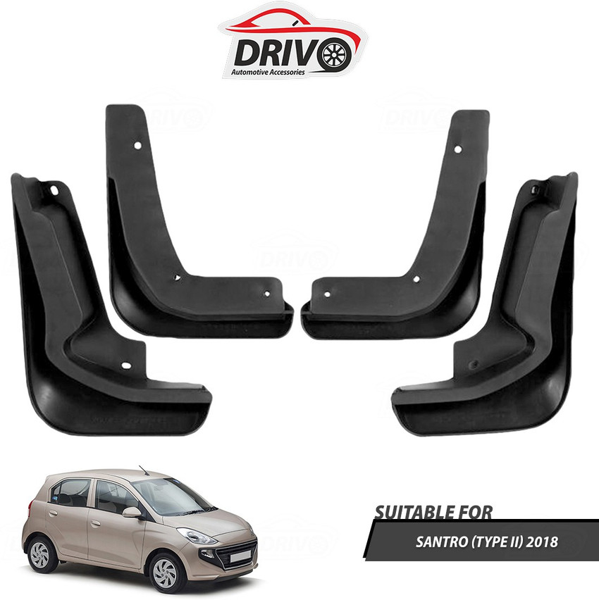 Drivo Front Mud Guard Rear Mud Guard For HYUNDAI Santro 2018