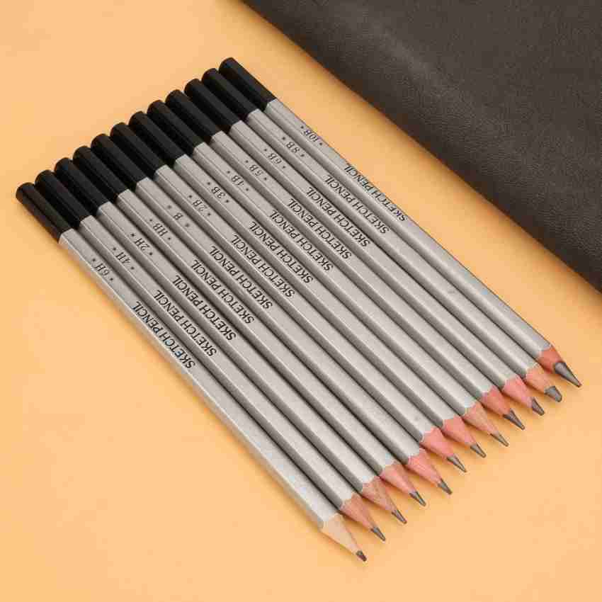  12pcs Eraser Pencils, White Professional Highlight