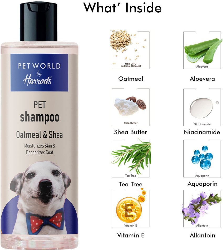 HARRODS Pet World Shampoo for Dog and Cat -Pet Shampoo for All Dogs - Anti-itching, Conditioning Oatmeal & Dog Shampoo Price in India - Buy HARRODS Pet World Shampoo for Dog