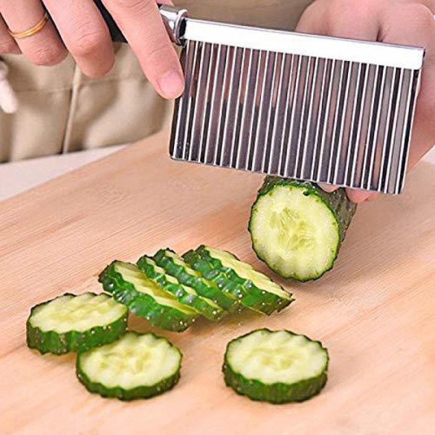 1pc Vegetable Chopper - Stainless Steel Rocker Knife for Lettuce &  Vegetables with Blade Protector