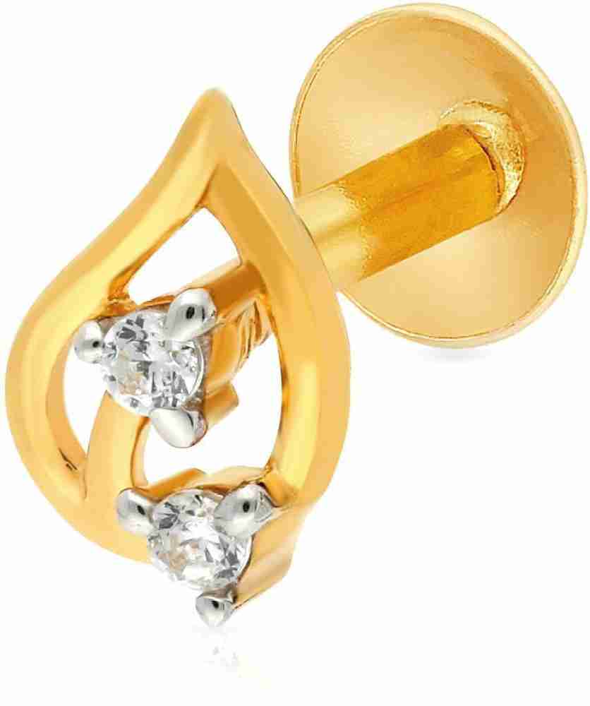 MALABAR GOLD DIAMONDS Gold Nose Pin for Women 22kt