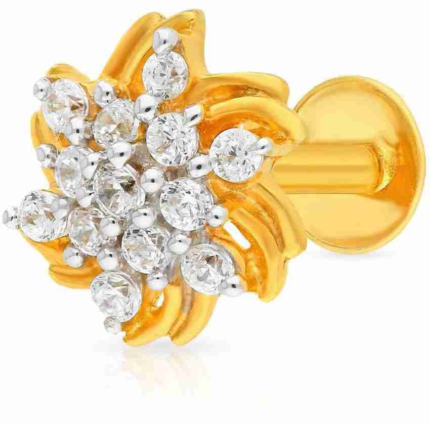 Malabar gold diamond nose stud sale