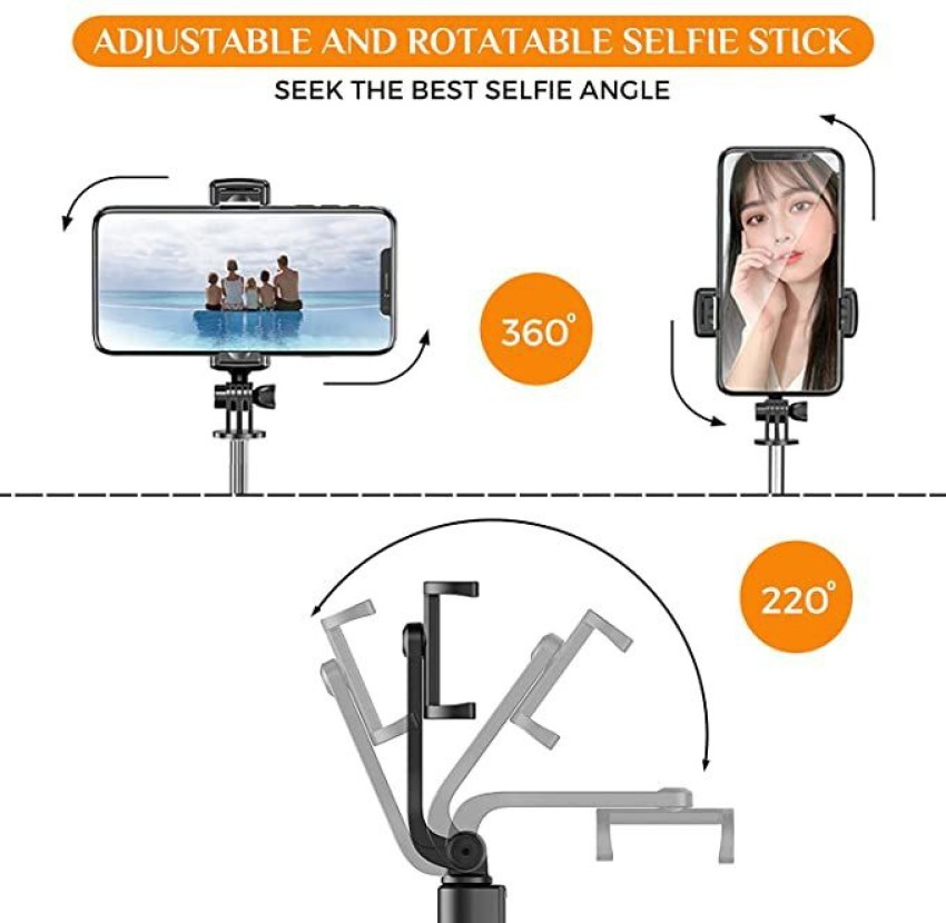 Buy ZmiZc Selfie Stick with Led Fill Light 104cm Extendable Selfie Stick  Wireless Remote and Big selfie stick with Tripod, Portable, Lightweight,  Video, Photography Compatible with iPhone and Android Smartphone Bluetooth  Selfie