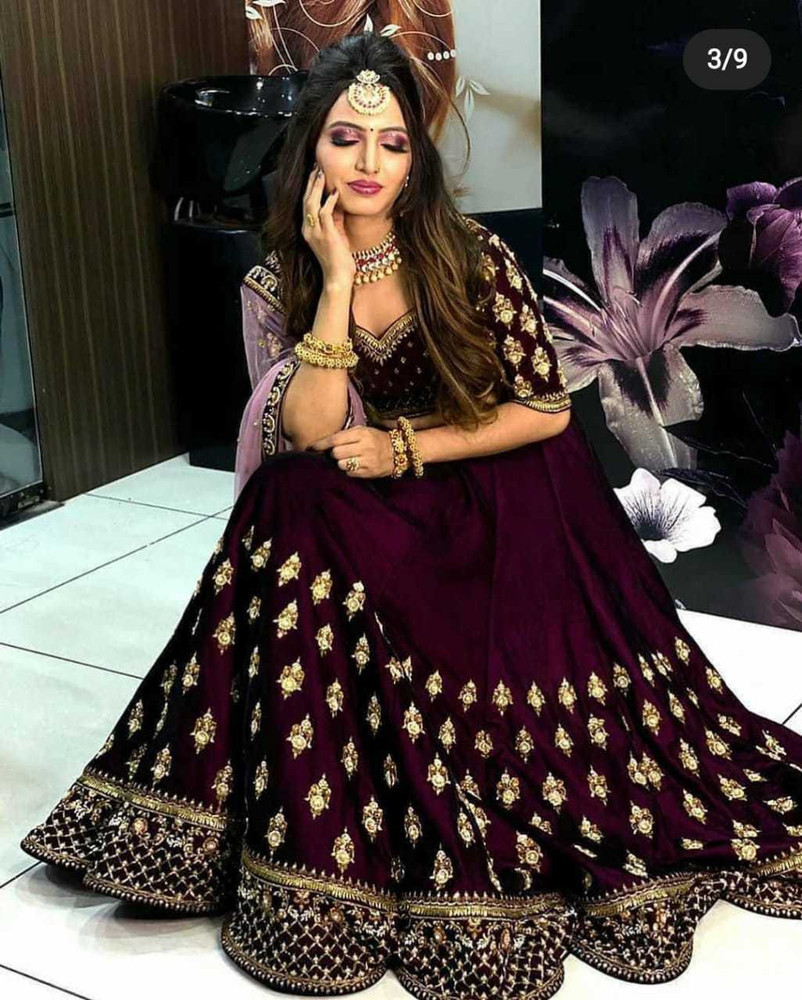 Velvet new arrivals lehenga flipkart