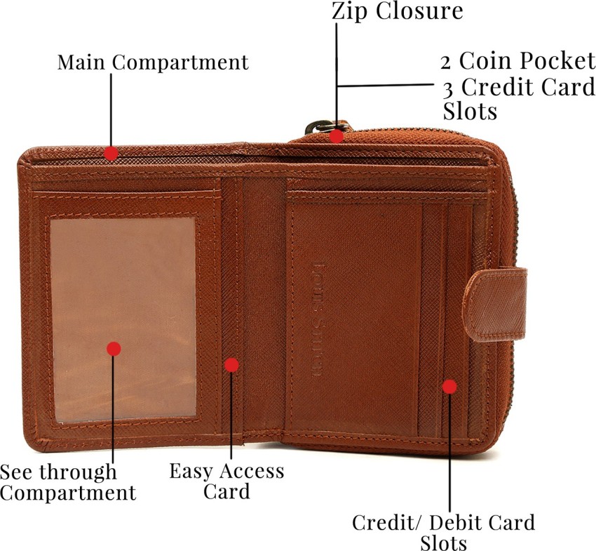 Simple Leather Wallet with Coin Section
