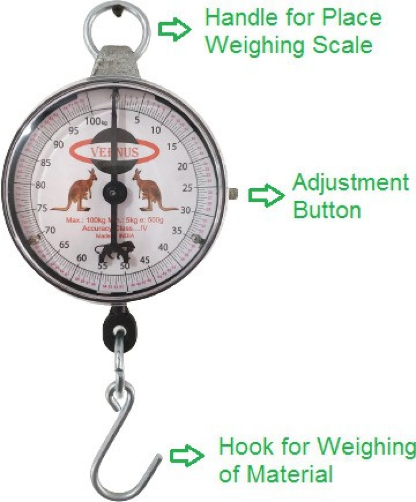 Atipriya FISH GOLD Commercial Hanging Weighing Scale Weighing Scale 100  Kg(Grey, White)/Kata 100
