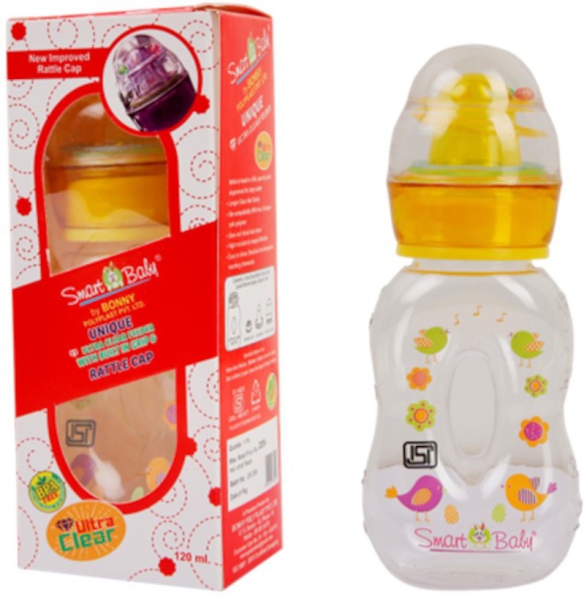 Smart Baby Unique Mini Bottle with Rattle Cap Pack of 1 120