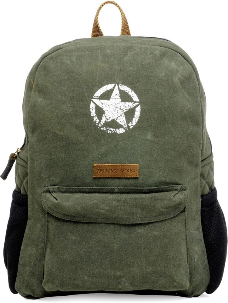 The House of Tara Rugged Finish Coated Canvas 19 L Laptop Backpack