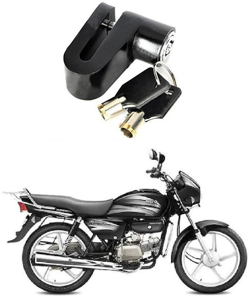 A2D Bike Protection Disc Brake Lock with Keys for Hero Splendor