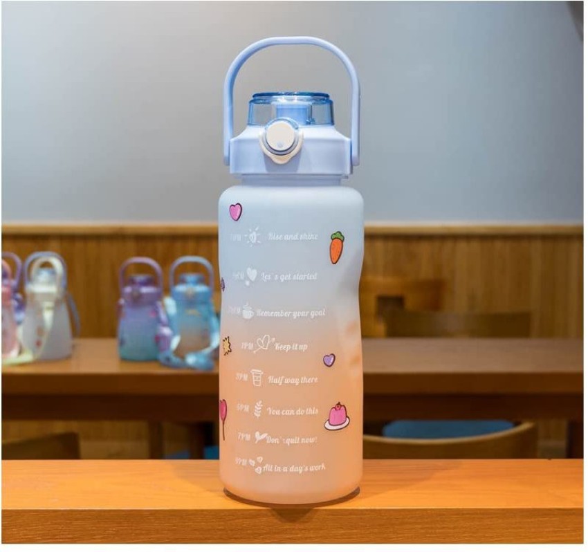 Kawaii Sports Motivational Water Bottle 2l Set Large Capacity