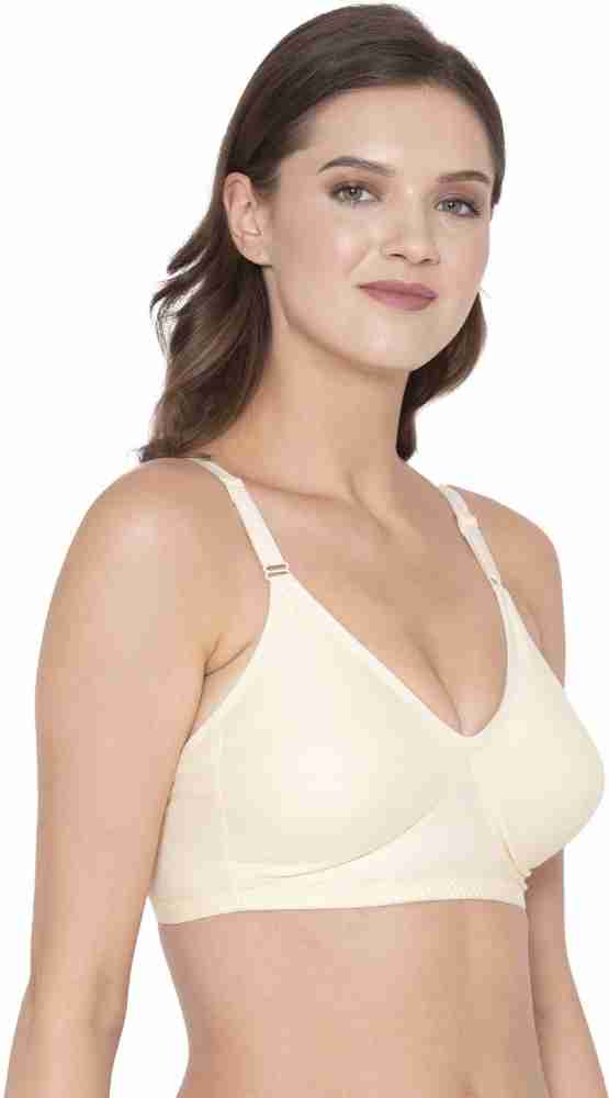 SOUMINIE Women's Soft Fit Cotton White Non Padded Bra-34D