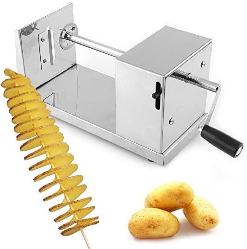 Cheap 4 Spits Stainless Steel Tower Making Twist Shredder Tornado Potato  Spiral Cutter Kitchen Accessories