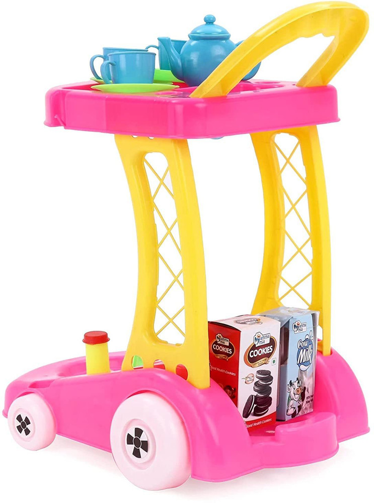 Toy Street Tea Trolley for Kids Tea Set Tea Trolley for Kids