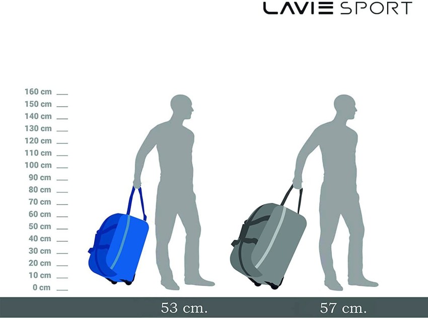 Lavie Sport Lino Wheel Duffle Bag For Travel | 2 Wheel Luggage Bag | Travel Duffle Wheeler