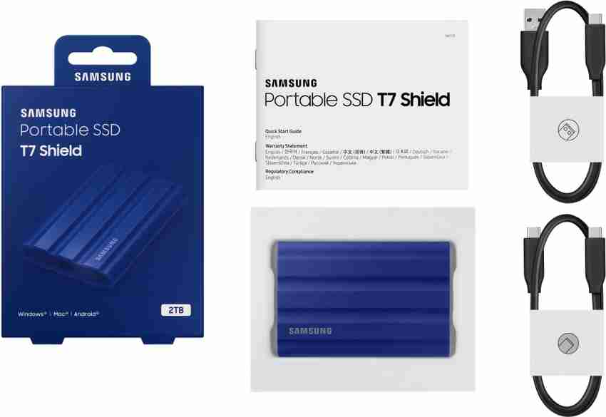 SAMSUNG T7 Shield 2TB USB 3.2 Gen 2(10 Gbps),IP65 Rated,Speed upto 