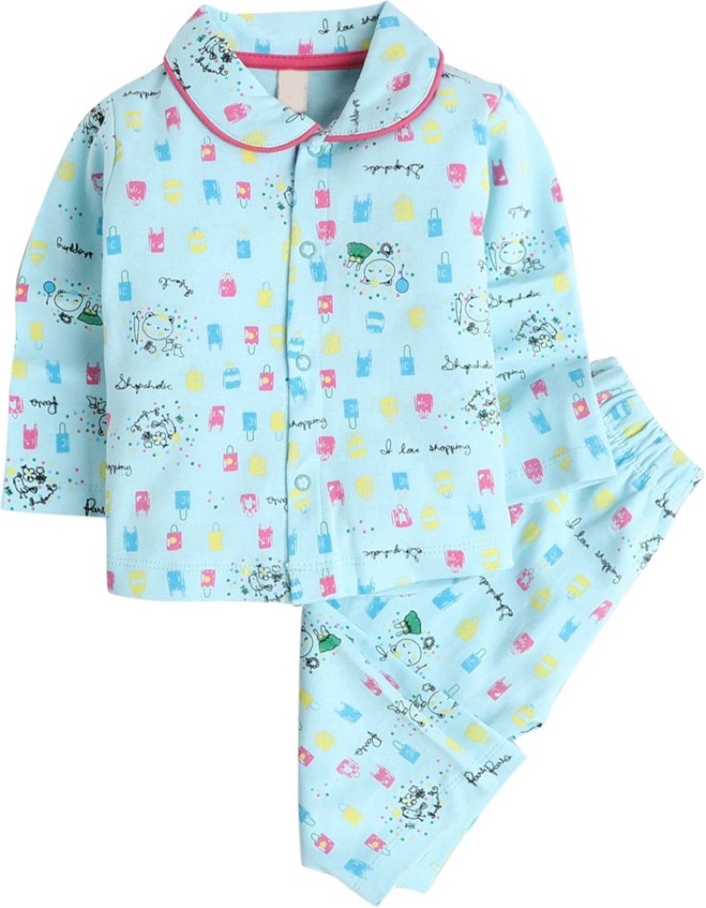 Cotton night suits for baby outlet girl