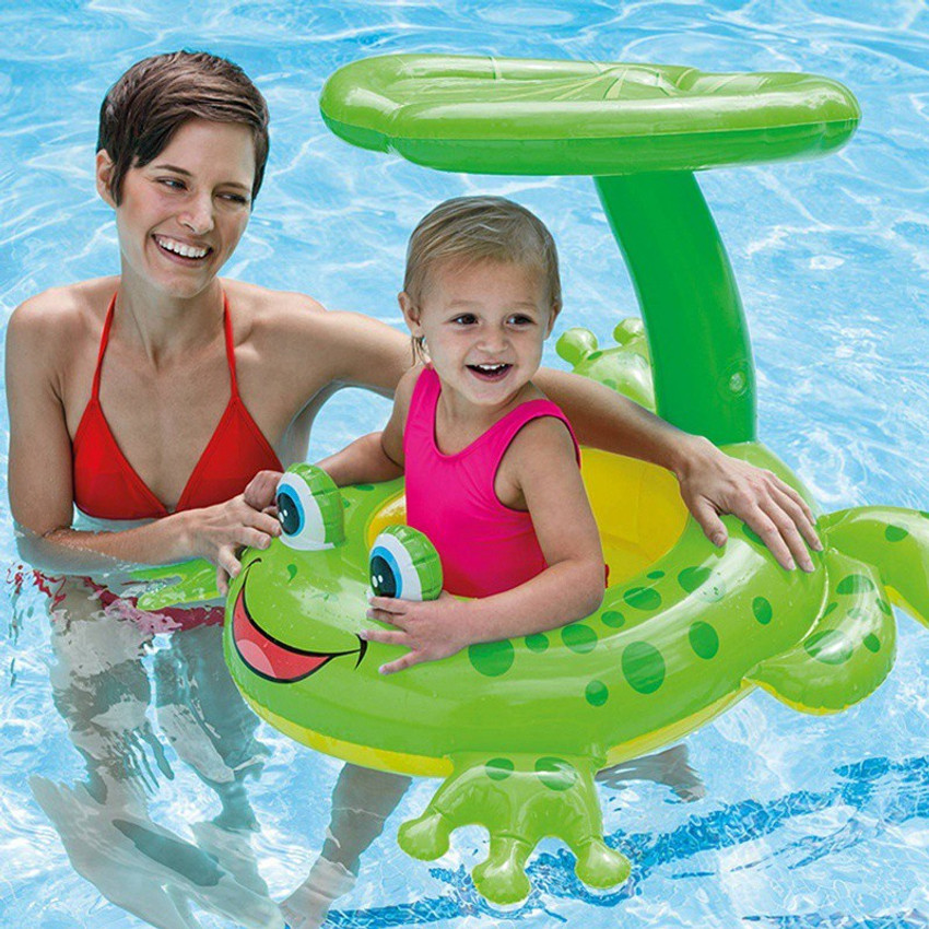 My first swim float online