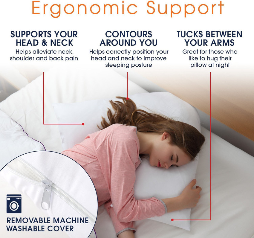 CRAZY WORLD Ultra Soft V Shaped Pillow for Neck Pain Relife Pillow