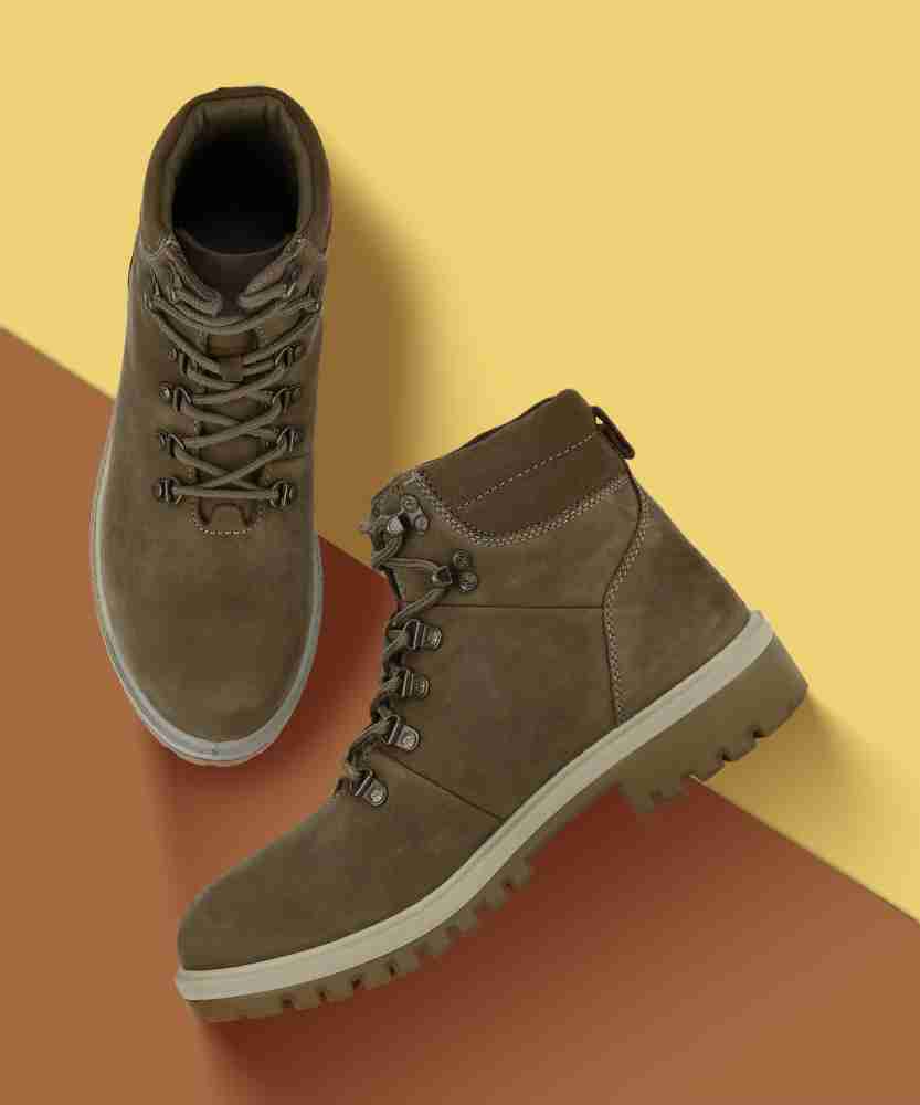 woodland khaki boots