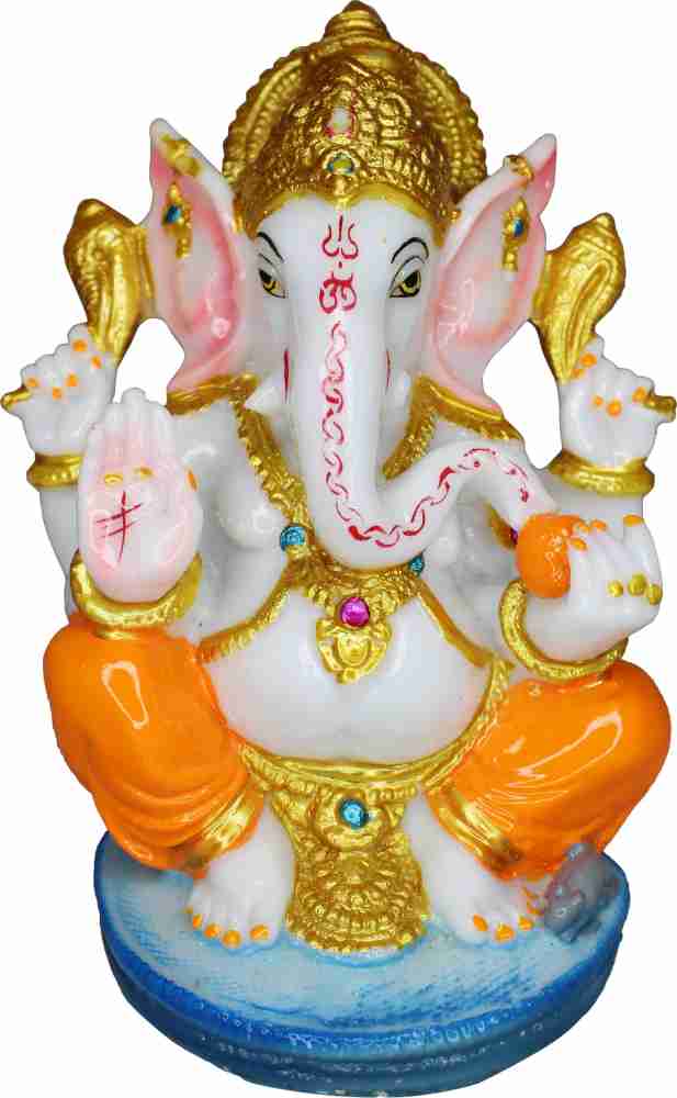 Marble Dagdusheth Ganpati Murti White Marble Ganpati Murti, 58% OFF