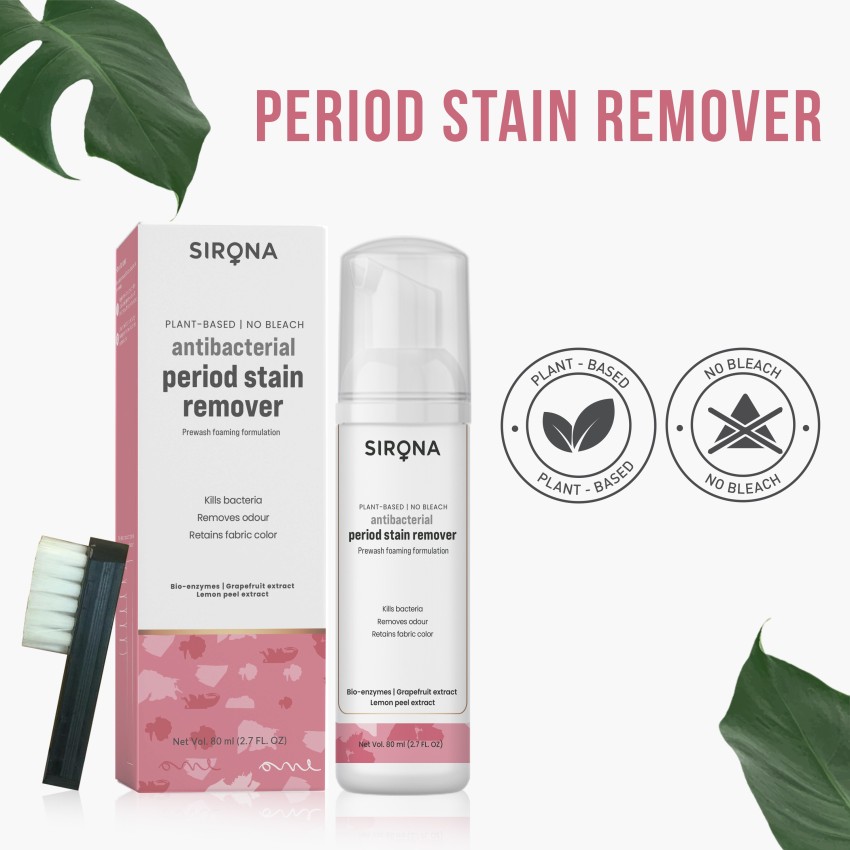 SIRONA Antibacterial Period Stain Remover - 80 ml Stain Remover Price in  India - Buy SIRONA Antibacterial Period Stain Remover - 80 ml Stain Remover  online at