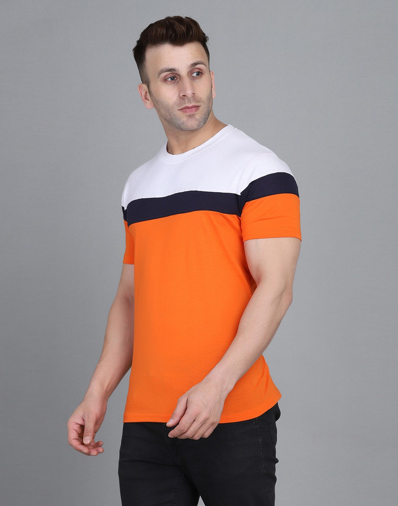 Orange t shirt combination shop