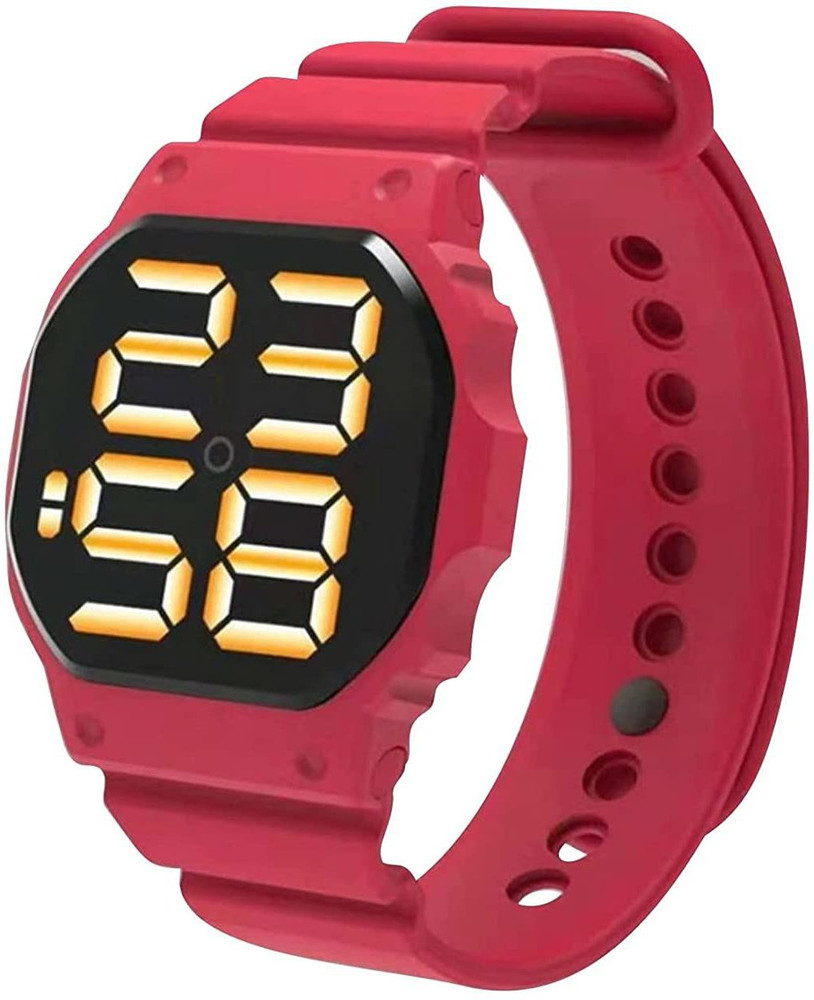 Ornate multifunction led oval shape sports watch oval shape