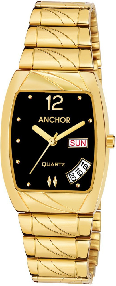 Anchor Quartz 23.5K Original Gold Plated Stainless Steel Day