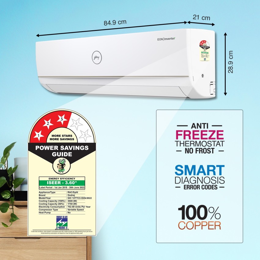 godrej ac 1 ton 3 star price inverter