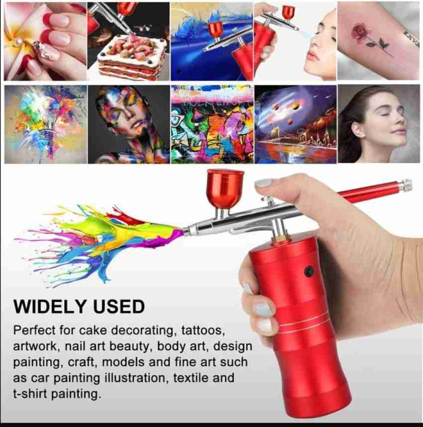 Portable 0.3mm Mini Airbrush Kit Dual Action Air Brush Spray Gun Paint Art  Nail