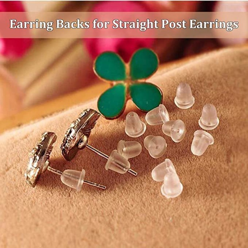 Honbon Earring Backs Clear Rubber Earring Stoppers Clutch Earring