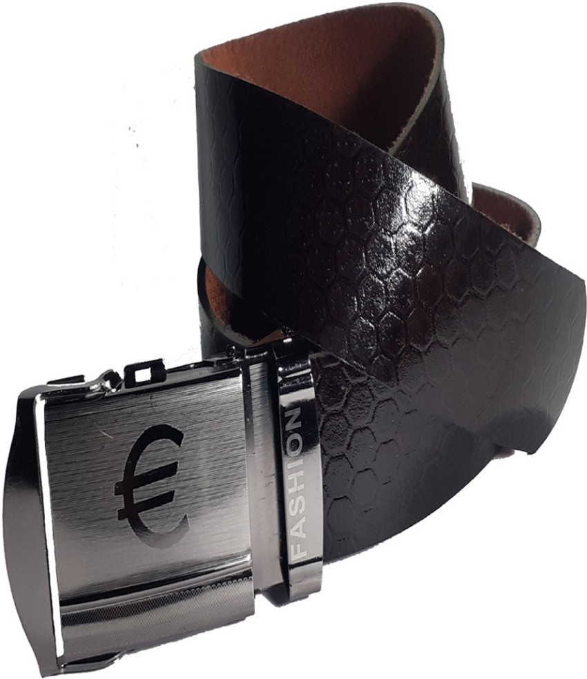 APM Men Brown Artificial Leather Belt Dark Brown Price in India