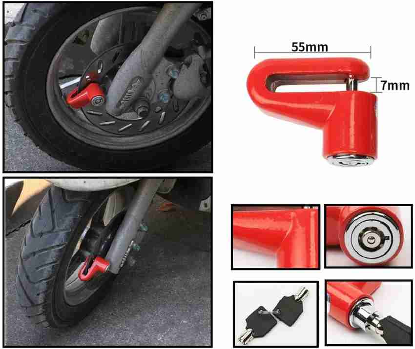 Motorbike disc shop brake lock
