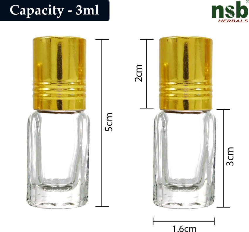 nsb herbals Empty Clear Glass Roll On Bottles for Essential Oil, Perfume,  Lip Balm, Aroma 3 ml Bottle - Buy nsb herbals Empty Clear Glass Roll On  Bottles for Essential Oil, Perfume