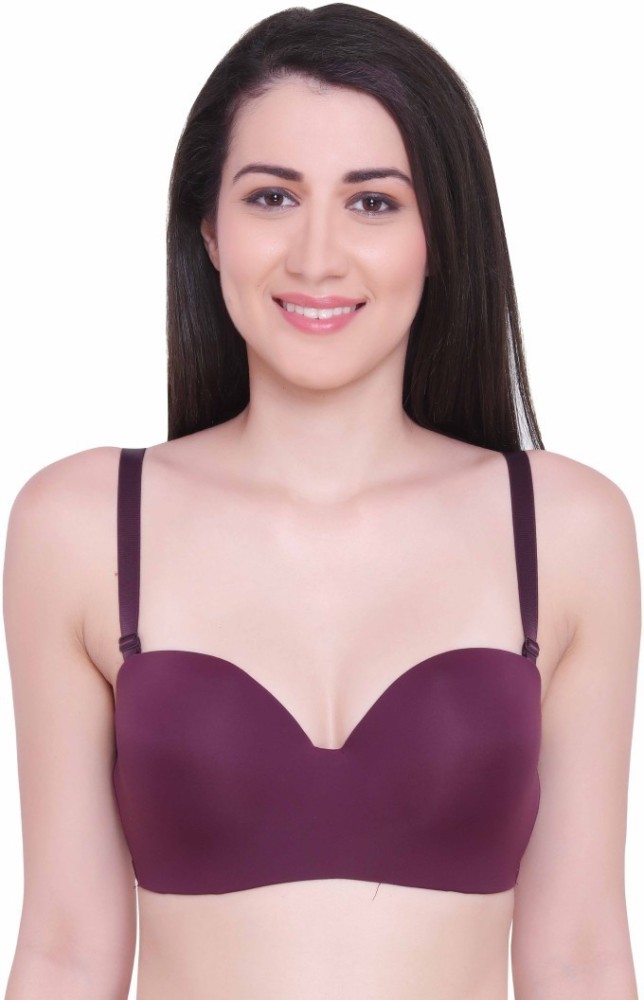 Buy Wave Fashion- Women's Every Day's Padded Underwired Demi Bra T Shirt  Padded Underwired Pushup Bra Red Online at Best Prices in India - JioMart.