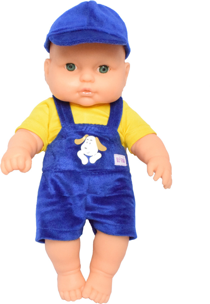 EL FIGO Cute Soft Body Toy for Kids in Blue Dress Head Arms