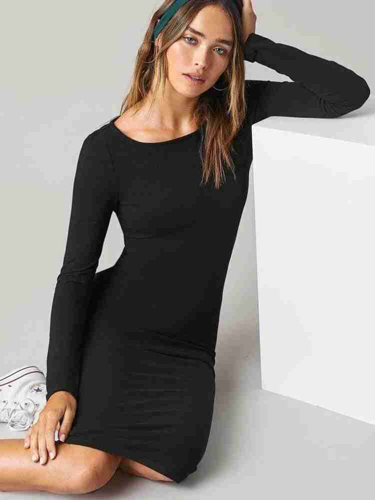 limelady Women Bodycon Black Dress Buy limelady Women Bodycon