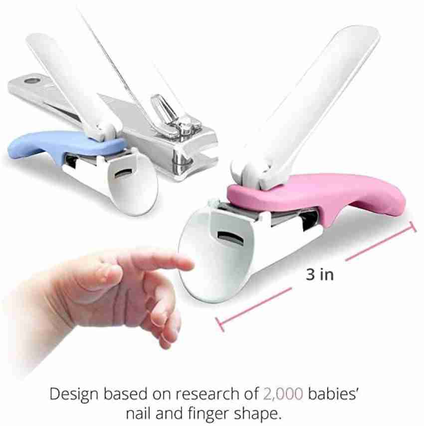 Baby Finger Nail Clippers Safety Cutter Toddler Infant Manicure Catcher