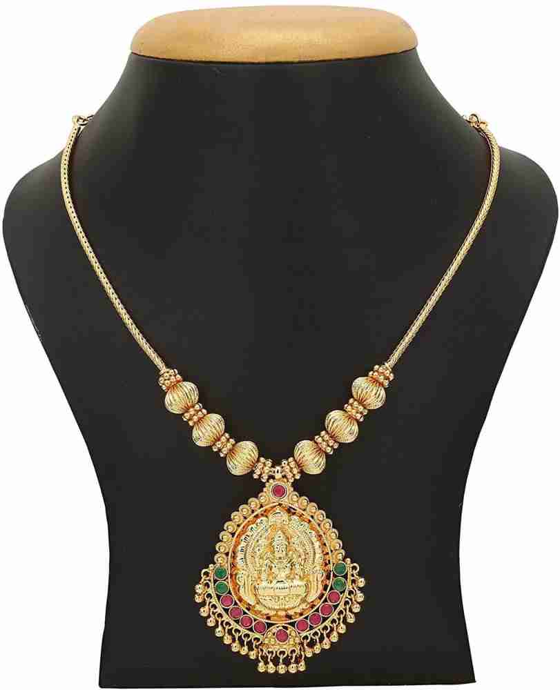 Short necklace clearance with lakshmi pendant