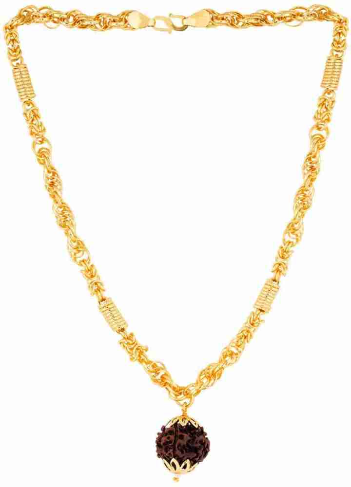 Sanaa Creations Mahadev Extension Gold Plated Rudraksha Chain Gold plated Plated Brass Chain Price in India Buy Sanaa Creations Mahadev Extension Gold Plated Rudraksha Chain Gold plated Plated Brass C...
