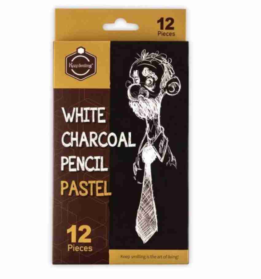 Keep Smiling White Charcoal Pencil for Sketching, Drawing and